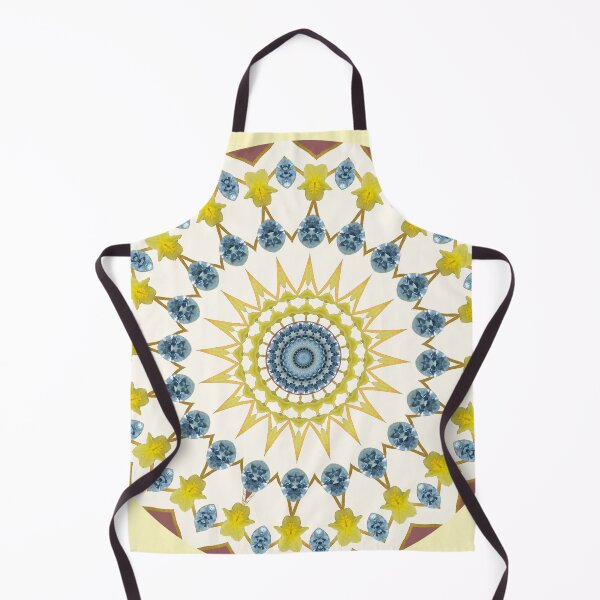 Item preview, March Birthday Aquamarine Birthstone & Daffodil Flower Mandala designed and sold by TrendyArtPrints.