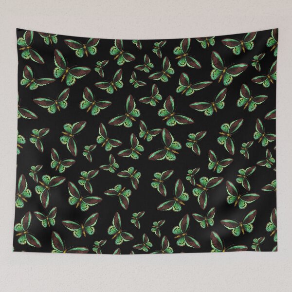 Item preview, Green butterfly pattern designed and sold by koalas1414.