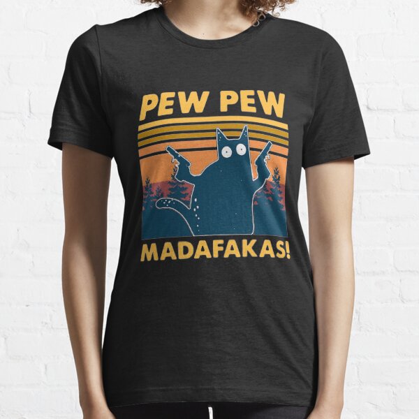 Mother of Bengals Pew Pew Kitty T-Shirt S