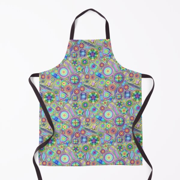 Item preview, Ernst Haeckel Rainbow Diatoms on Green Waves designed and sold by aimeewilson.
