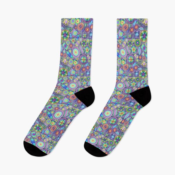 Item preview, Ernst Haeckel Rainbow Diatoms on Sunset Waves designed and sold by aimeewilson.