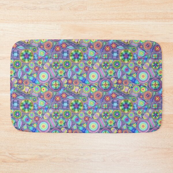 Item preview, Ernst Haeckel Rainbow Diatoms on Sunset Waves designed and sold by aimeewilson.