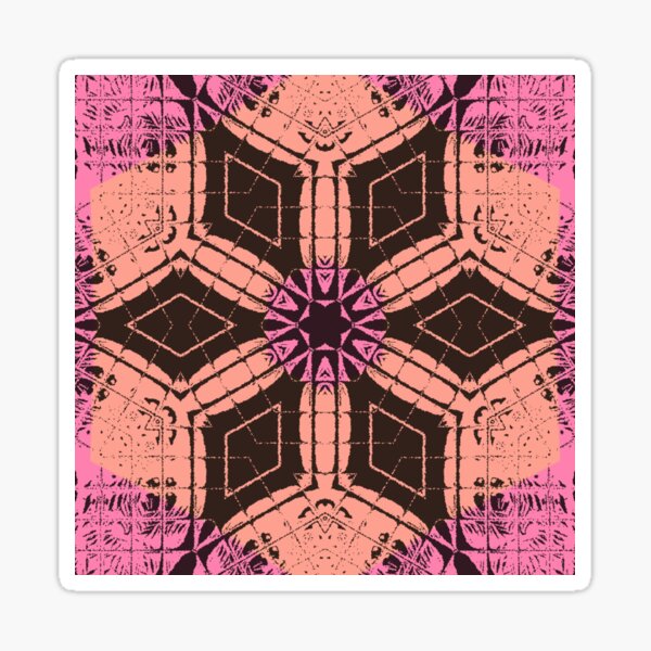 Heptagonical star in pink Sticker