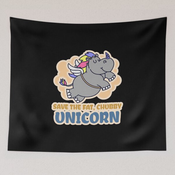 Item preview, Save the Fat, Chubby Unicorns designed and sold by friendlyspoon.
