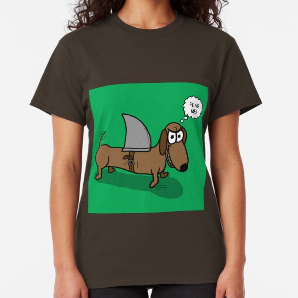 Wiener Dog with a Shark Fin Classic T-Shirt