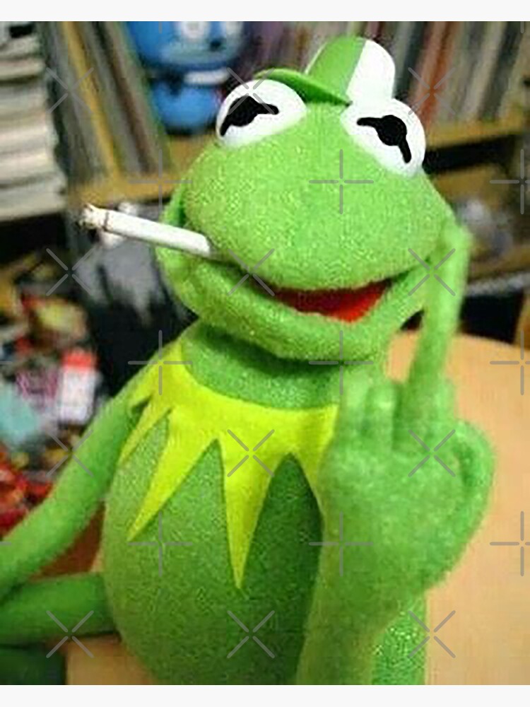 Kermit Middle Finger Sticker For Sale By Martimmendes Redbubble