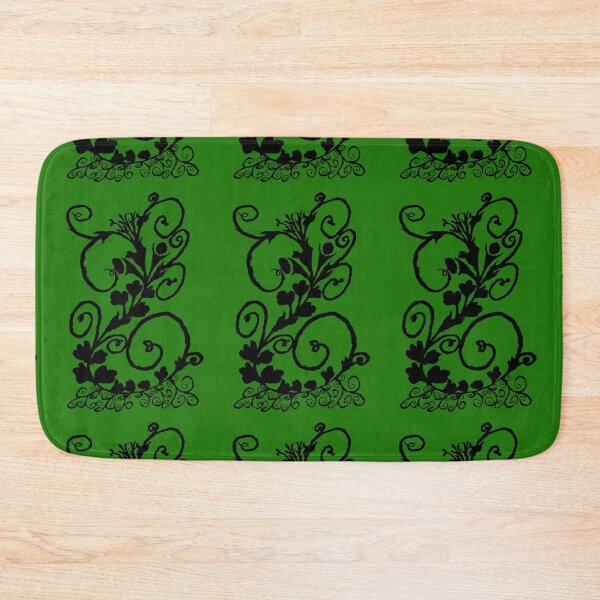 Black Vine Bath Mat