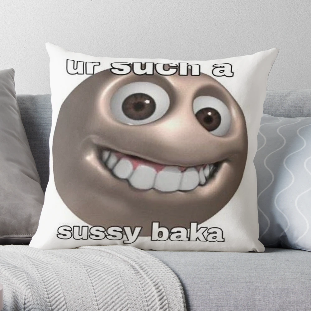  Sussy Baka Funny Sus Meme Throw Pillow, 18x18, Multicolor :  Home & Kitchen