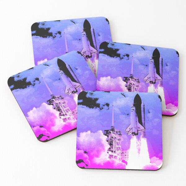 Item preview, Rocket Ship Launch, Colorful Blue, Purple, & Pink Gradient designed and sold by RamenPoodle.