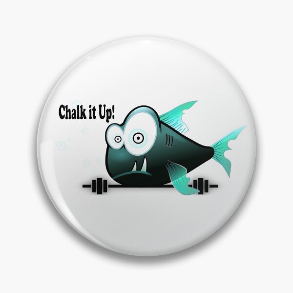 Item preview, Chalk it Up Weightlifting Fish designed and sold by MUZA9.