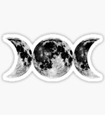 Triple Moon Goddess Symbol Sticker