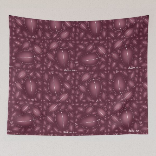 Item preview, Simplistic Tiled Burgundy Halftone Leaf Pattern designed and sold by athene-art.
