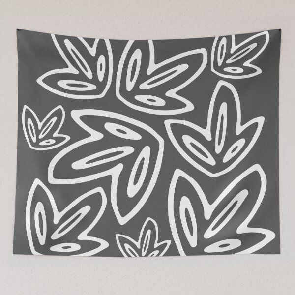 Item preview, Gray Flowers Pattern  designed and sold by MoninasArt.