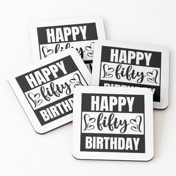 Aperçu de l'œuvre Happy fifty birthday créée et vendue par SasKloset.