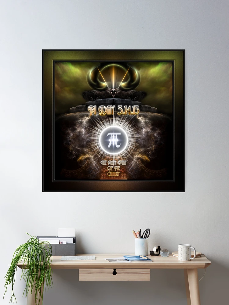 Pi Day 3.14.15 Star Blaze Fractal Art Composition by Xzendor7 Room Decor Poster Art Print