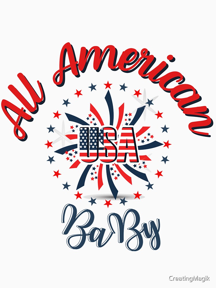 Discover All American Baby - 4th of July Racerback Tank Top