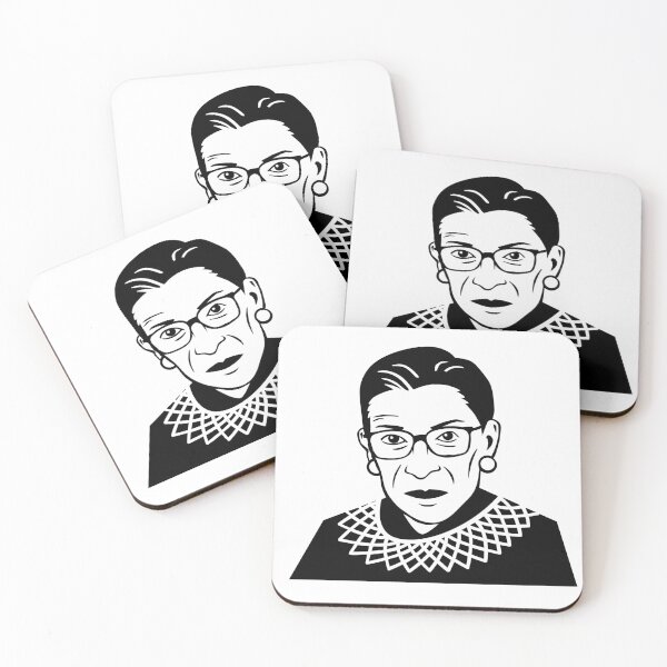 Item preview, Simplistic black color icon of Ruth Bader Ginsburg or RBG designed and sold by FCEalin.