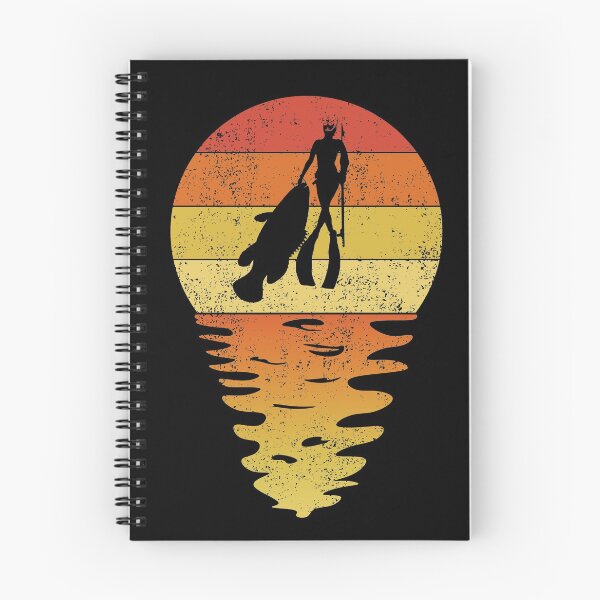 Item preview, Spearfishing Sunset Retro Vintage Yellow and Orange Reflecting Sun   designed and sold by roocky.