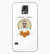 Hipster Beer Illustration with moto No beard no beer Case/Skin for Samsung Galaxy