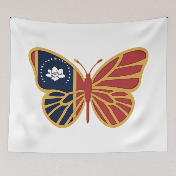 Item preview, State of Mississippi Flag Butterfly designed and sold by Gsallicat.