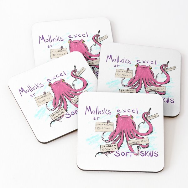 Item preview, Mollusks excel at soft skills designed and sold by Olivia V. Ambrogio.