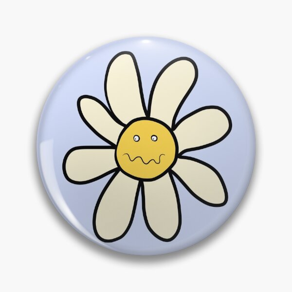 Item preview, Grumpy Daisy Flower on Blue designed and sold by fogoosherie.