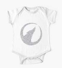 Silvery glittery howling Wolf One Piece - Short Sleeve
