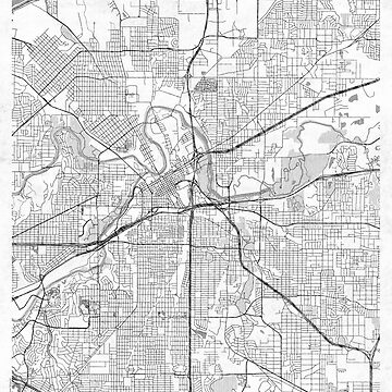 Artwork thumbnail, Fort Worth Map Line by HubertRoguski