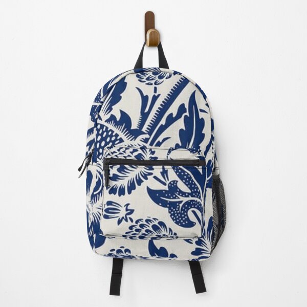 Item preview, Navy blue floral pattern designed and sold by Cutees-designs.