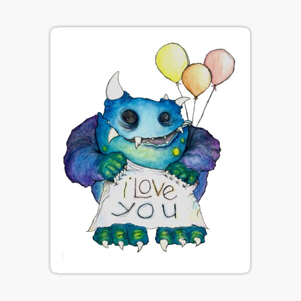Artikel-Vorschau von Ich liebe dich Monster OG, designt und verkauft von Kat Corvidae.