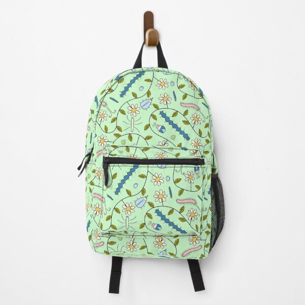 Item preview, Cute Insects and Grumpy Flowers on Green designed and sold by fogoosherie.