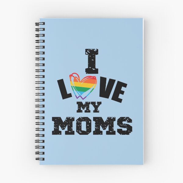Item preview, I Love My Moms with Scribble Rainbow Heart - Stand Proud Collection designed and sold by Trinket-Trickster.
