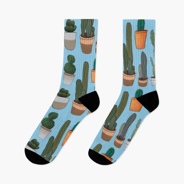 Item preview, Cactus - Green and Blue Plant Illustration Pattern designed and sold by TheRainbowRoom.