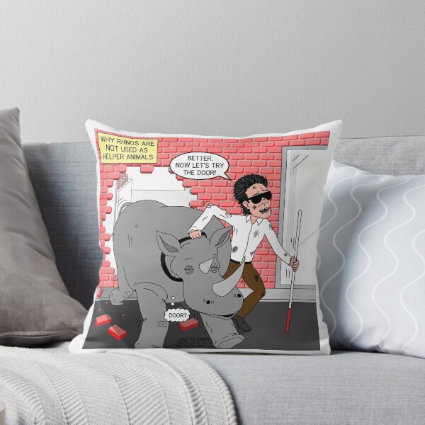 Item preview, Why Rhinos are Not Used as Helper Animals designed and sold by Out to Lunch Cartoons and More.