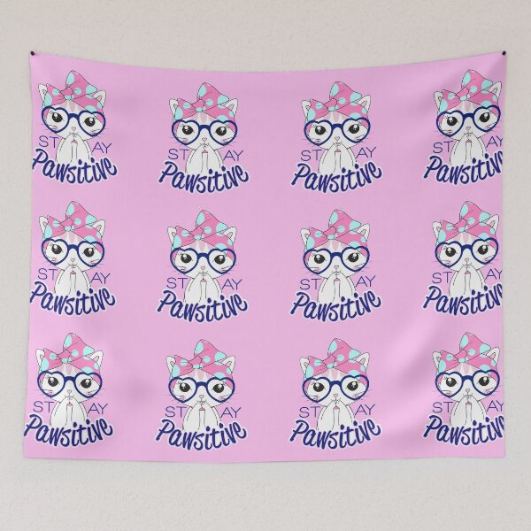 Item preview, Funny Stay Positive Cat  designed and sold by StormyMuse.