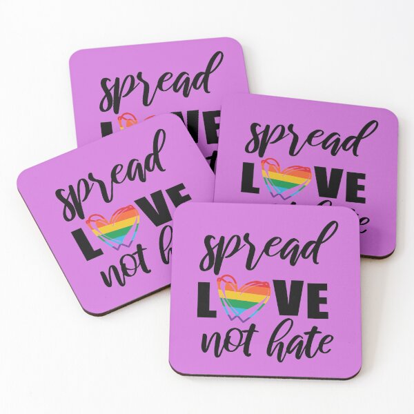 Item preview, Spread Love Not Hate with Scribble Rainbow Heart - Stand Proud Collection designed and sold by Trinket-Trickster.