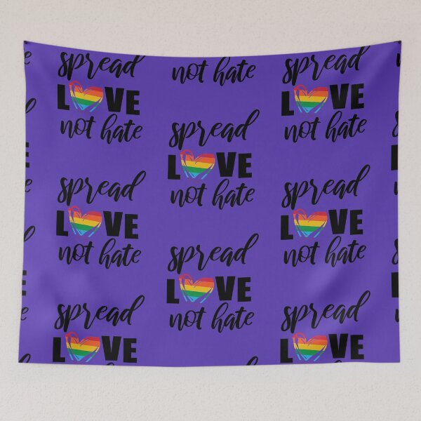 Item preview, Spread Love Not Hate with Scribble Rainbow Heart - Stand Proud Collection designed and sold by Trinket-Trickster.