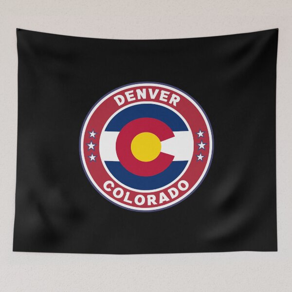 Item preview, Denver City Colorado State Flag inside USA Flag Colors designed and sold by Dexter Freeman.
