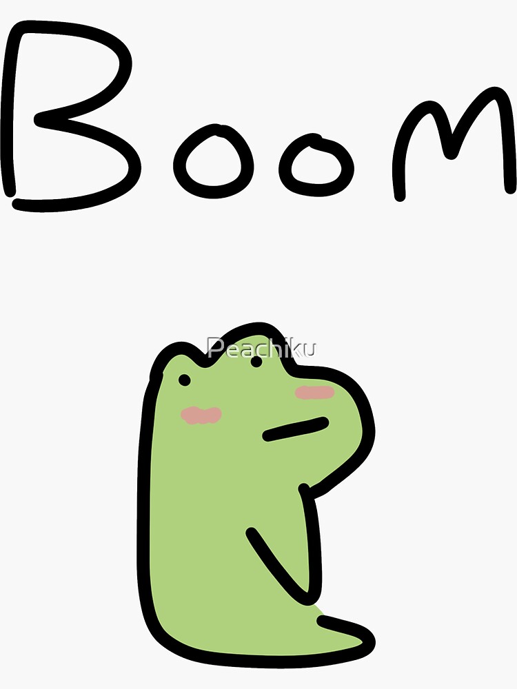 Boom Frog Sticker for Sale by Peachiku