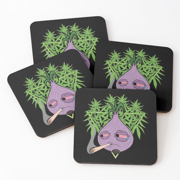 Item preview, Red onion smoking a joint with tear in his eye - Cartoon Marijuana Weed Stoner designed and sold by YomeHayin.