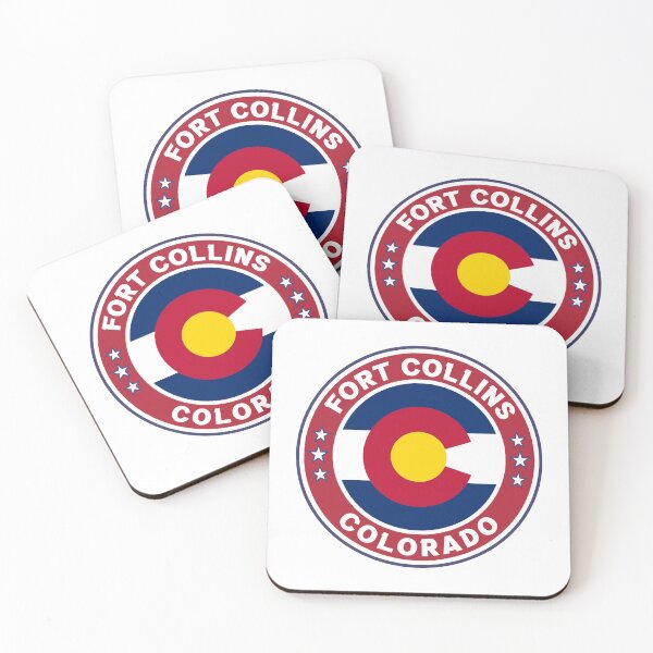 Item preview, Fort Collins - Colorado State Flag inside USA Flag Colors designed and sold by Dexter Freeman.