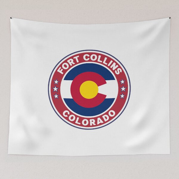 Item preview, Fort Collins - Colorado State Flag inside USA Flag Colors designed and sold by Dexter Freeman.