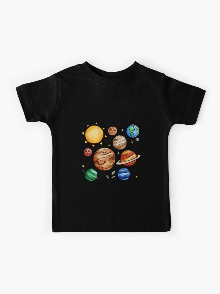  Toddler T-Shirt Planets & Space Star Sun Moon Sagittarius Dwarf  Elliptical Galaxy Cotton Awesome Planets & Space Boy & Girl Clothes Planets  & Space Favorite Baby Funny Tee Black Design Only