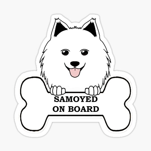 Samoyed On Board Sticker