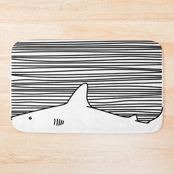 Item preview, Minimalist Line Drawing Simple Unique Shark Fin Gift designed and sold by Teeleo.
