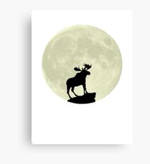 Midnight Moose Canvas Print