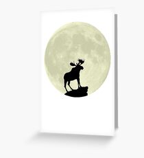 Midnight Moose Greeting Card