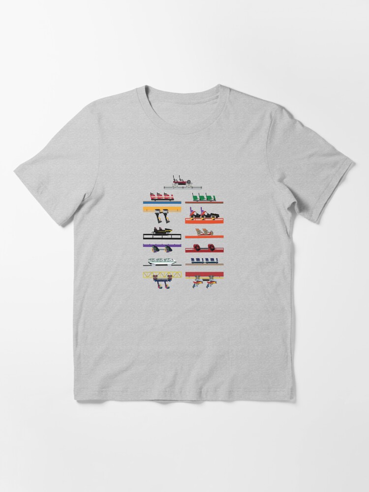 Alternate view of Six Flags Great America Coaster Cars Design Essential T-Shirt