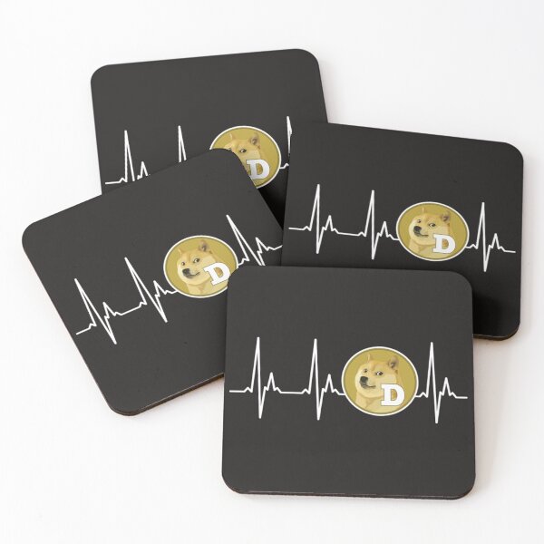 Item preview, Dogecoin Heartbeat Shiba Inu Coin Funny Cryptocurrency designed and sold by KristinReed.