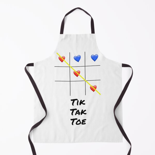 Item preview, tik tak toe blue heart vs red heart shirt gift game designed and sold by RedaSouq.